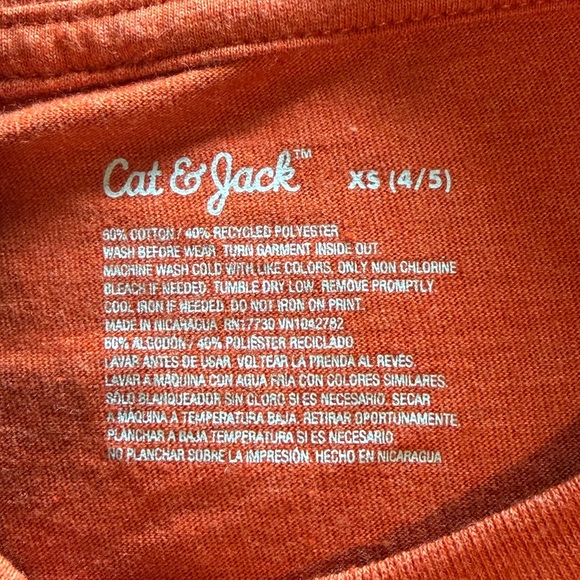 Cat & Jack - Kids Size XS(4-5) - “Fall Vibes” - Long Sleeve - NWT - Picture 4 of 5